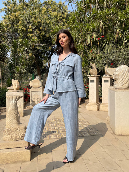 Tie-Front Printed Set