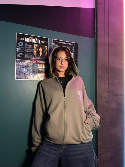 Zip-Up Varsity Hoodie