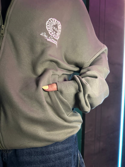 Zip-Up Varsity Hoodie
