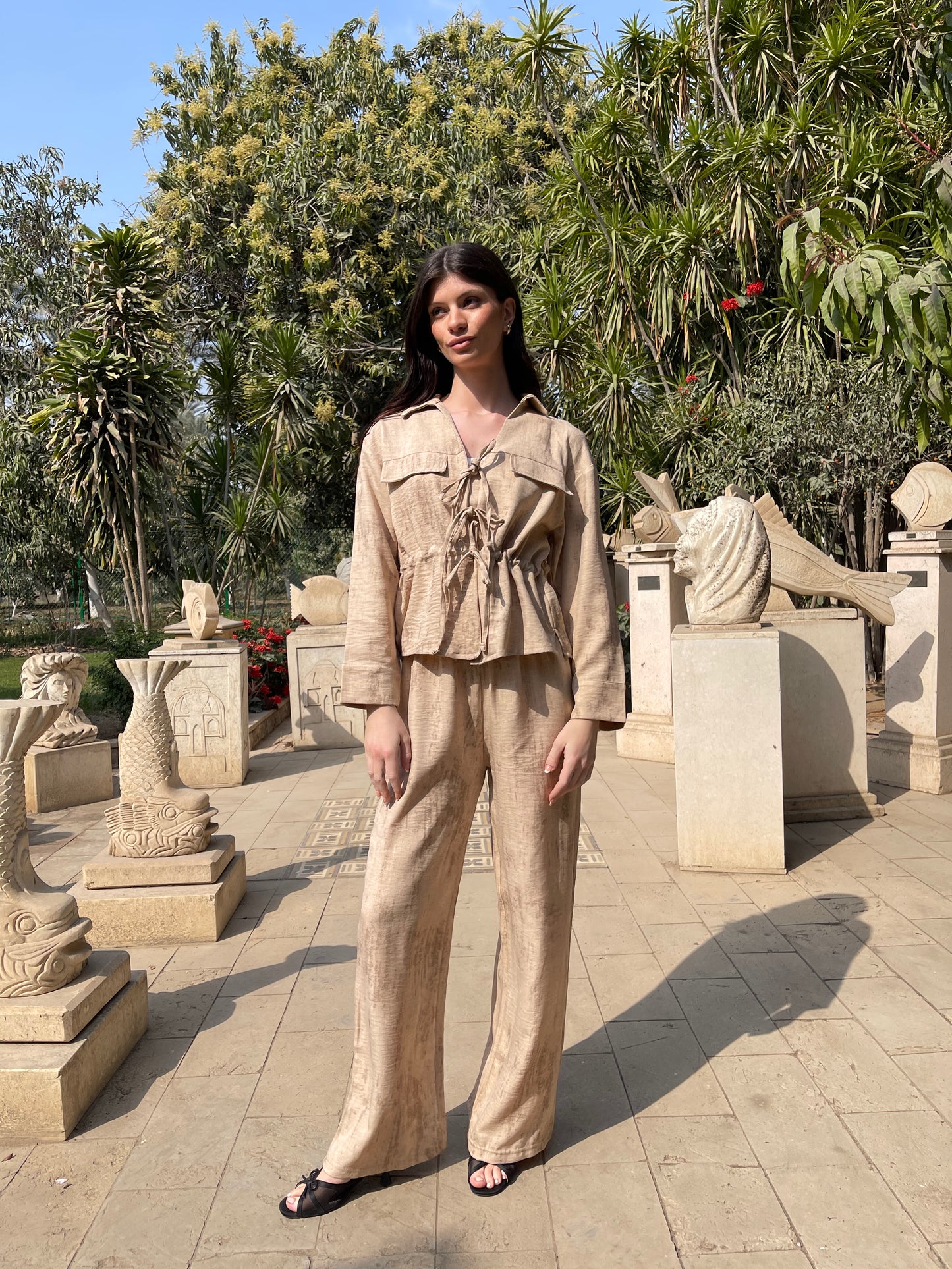 Tie-Front Printed Set