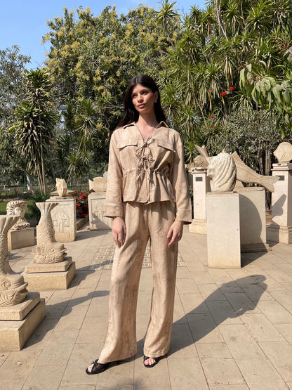 Tie-Front Printed Set