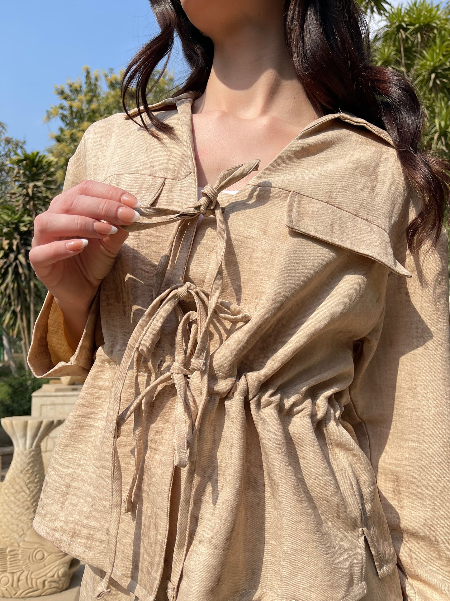 Tie-Front Printed Set