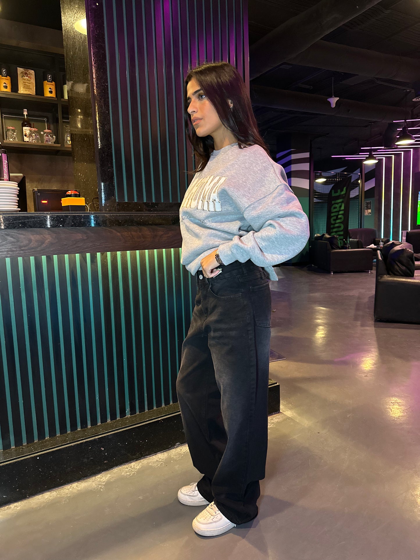 Vintage Wash Straight Jeans