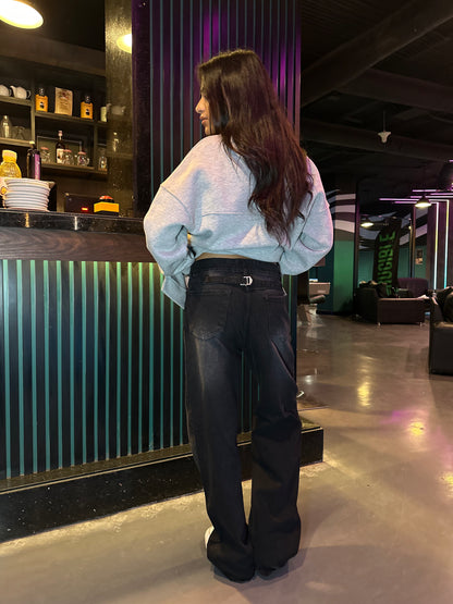 Vintage Wash Straight Jeans