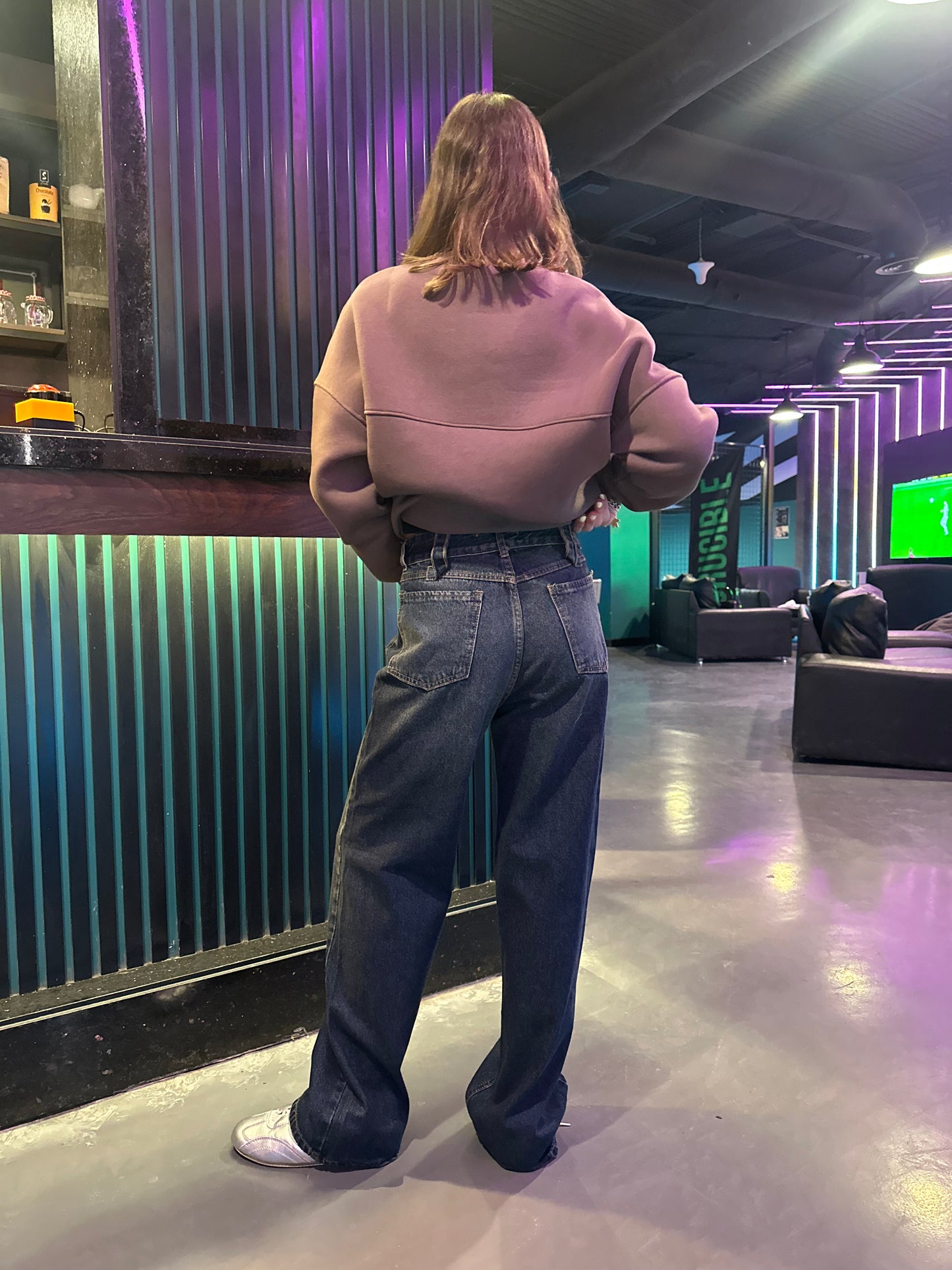 Vintage Wash Straight Jeans