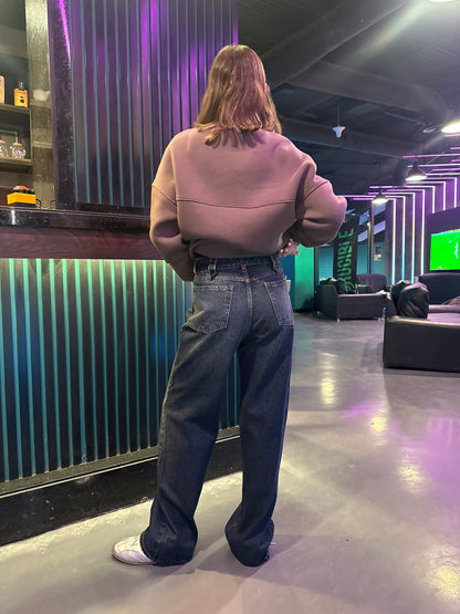 Vintage Wash Straight Jeans