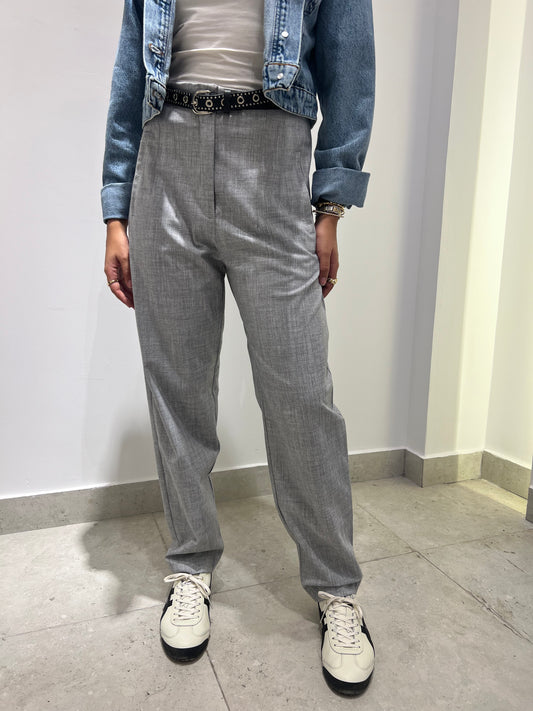 Classic Slim-Fit Grey Trousers