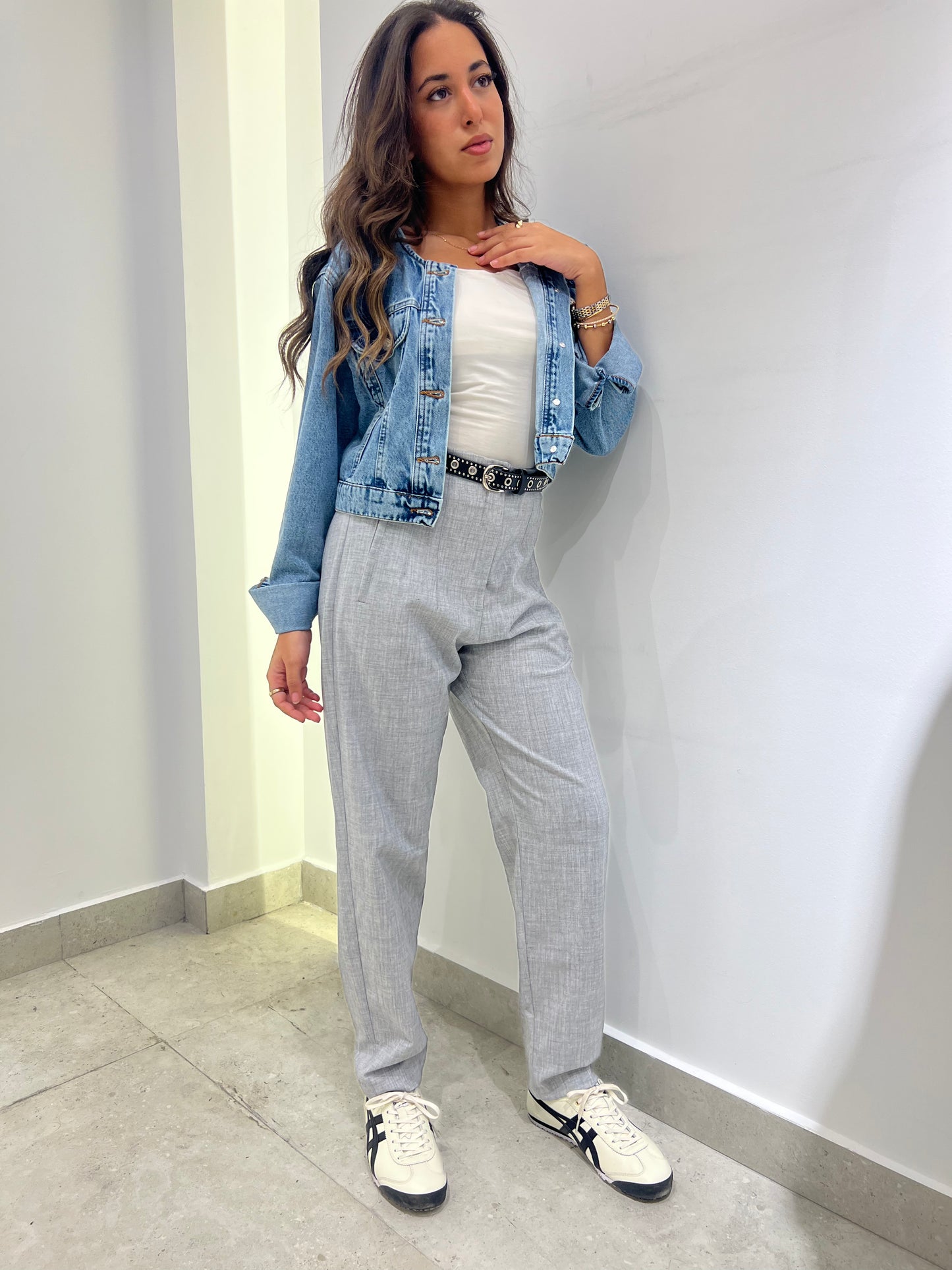 Classic Slim-Fit Grey Trousers