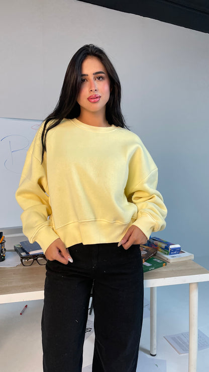 Blush Crop Sweatshirt