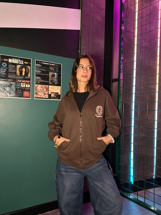 Zip-Up Varsity Hoodie