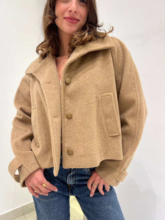 Sparkle Wool Cropped Jacket