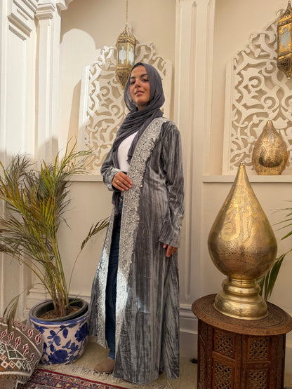 Velvet Embroidered Abaya
