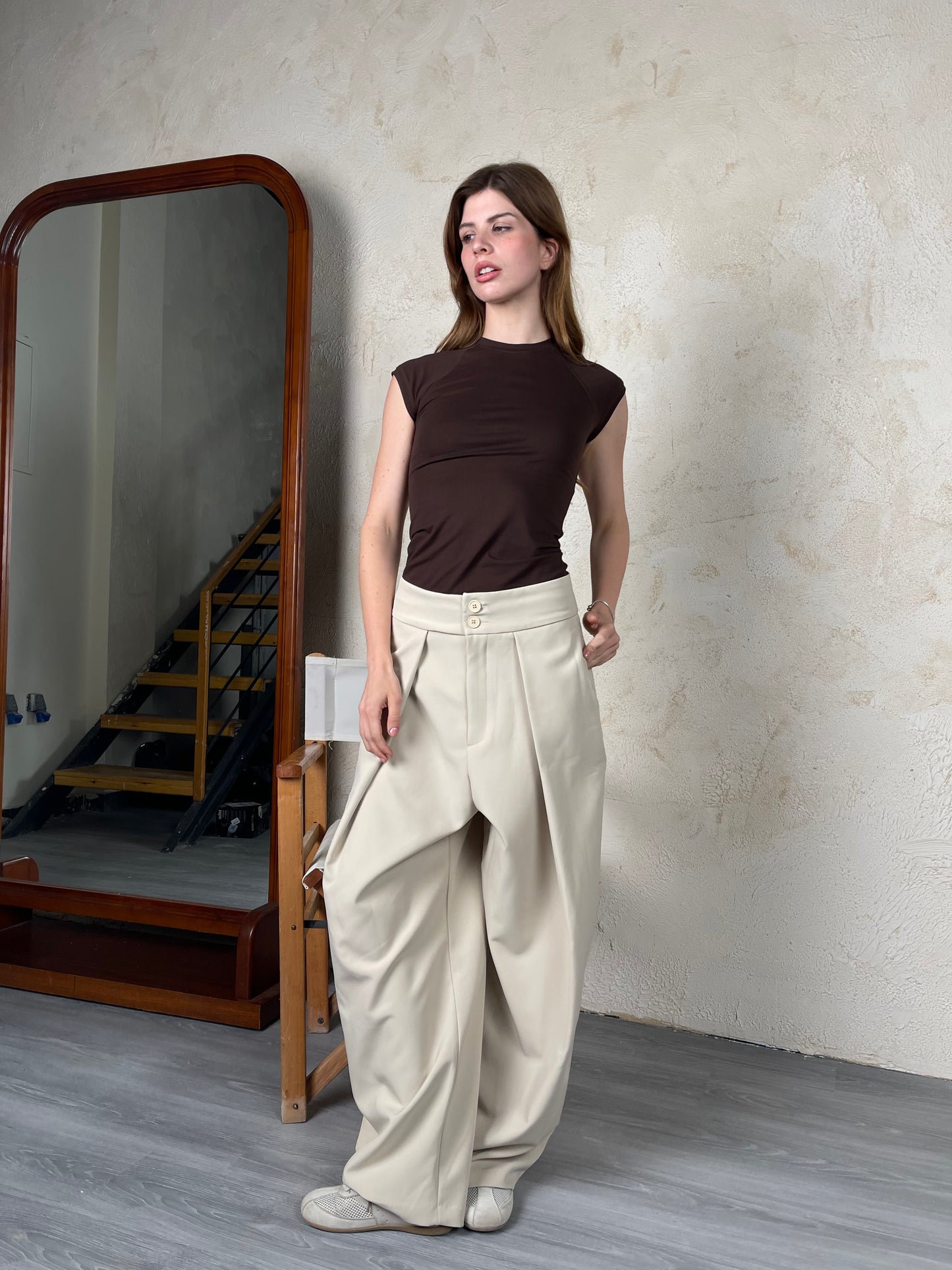 Tailored Ease Wide-Leg Pants