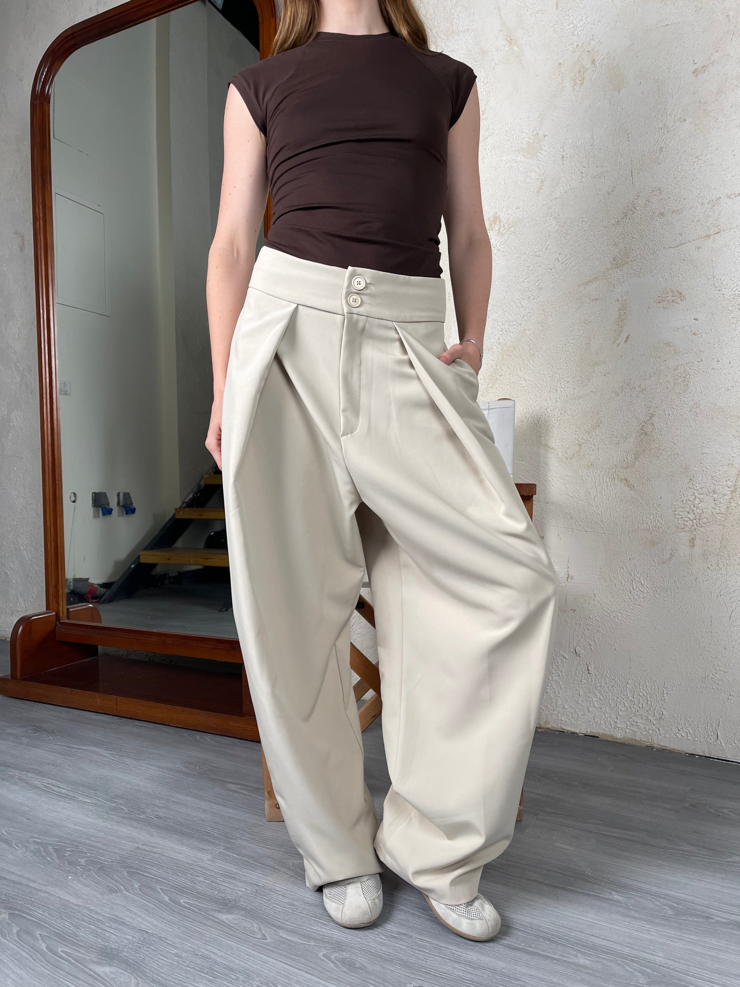 Tailored Ease Wide-Leg Pants