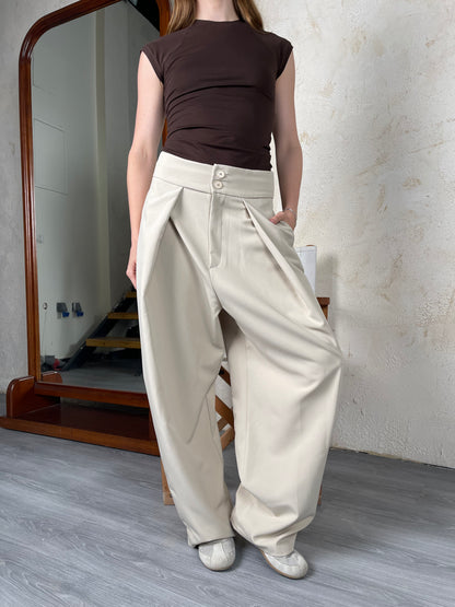 Tailored Ease Wide-Leg Pants
