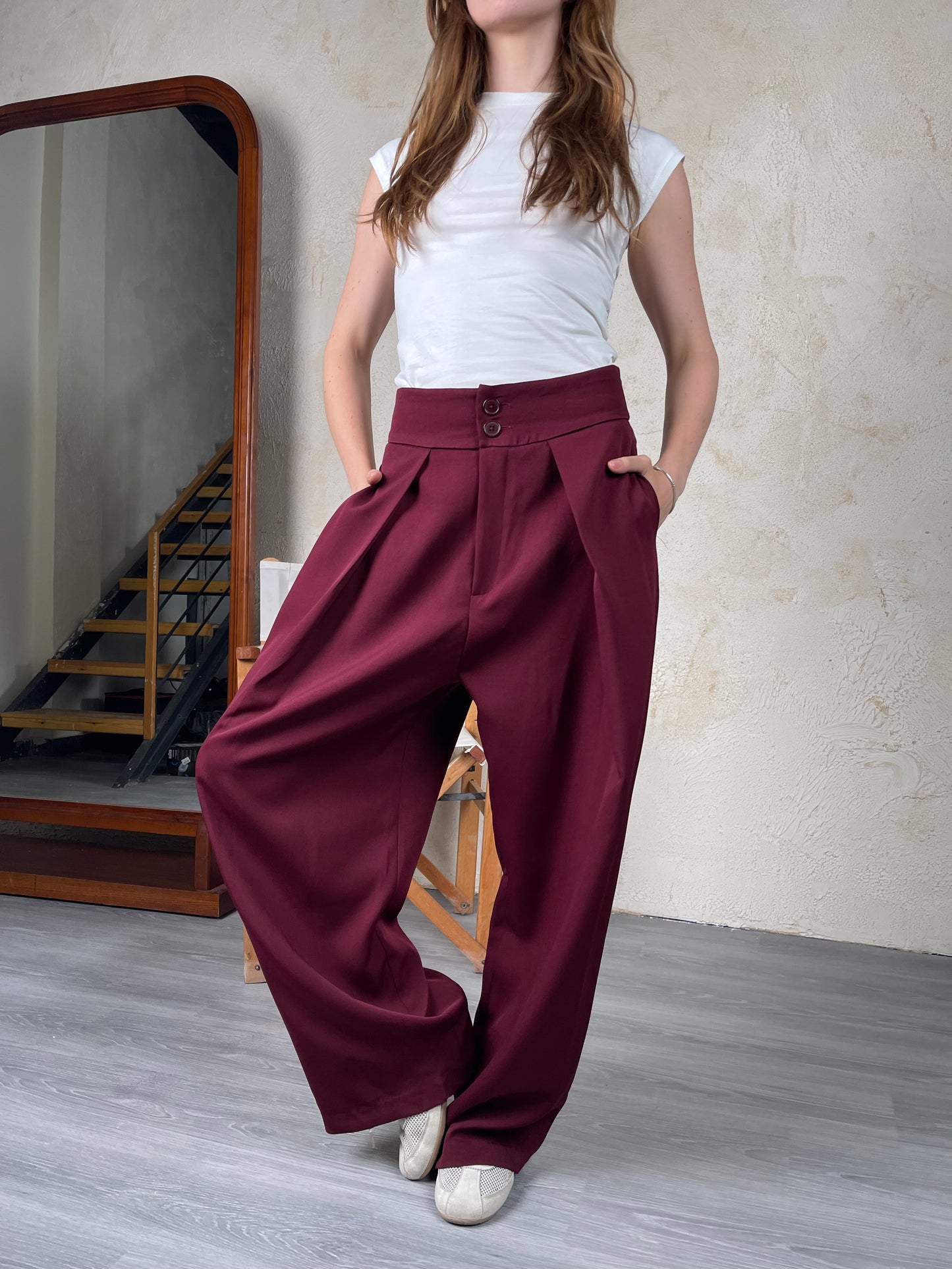Tailored Ease Wide-Leg Pants