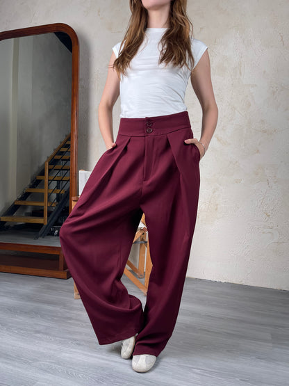 Tailored Ease Wide-Leg Pants