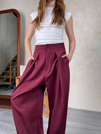Tailored Ease Wide-Leg Pants