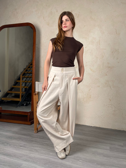 Tailored Ease Wide-Leg Pants