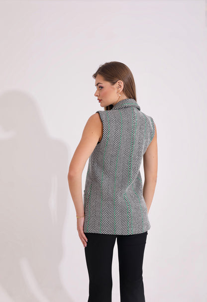 Tweed Sleeveless Vest