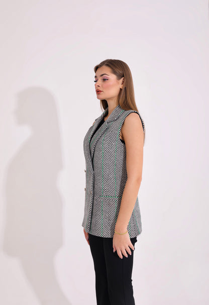 Tweed Sleeveless Vest