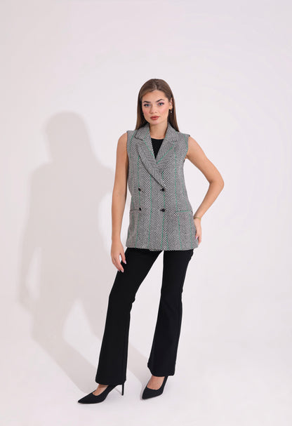 Tweed Sleeveless Vest