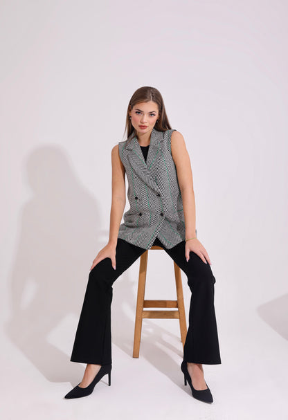 Tweed Sleeveless Vest