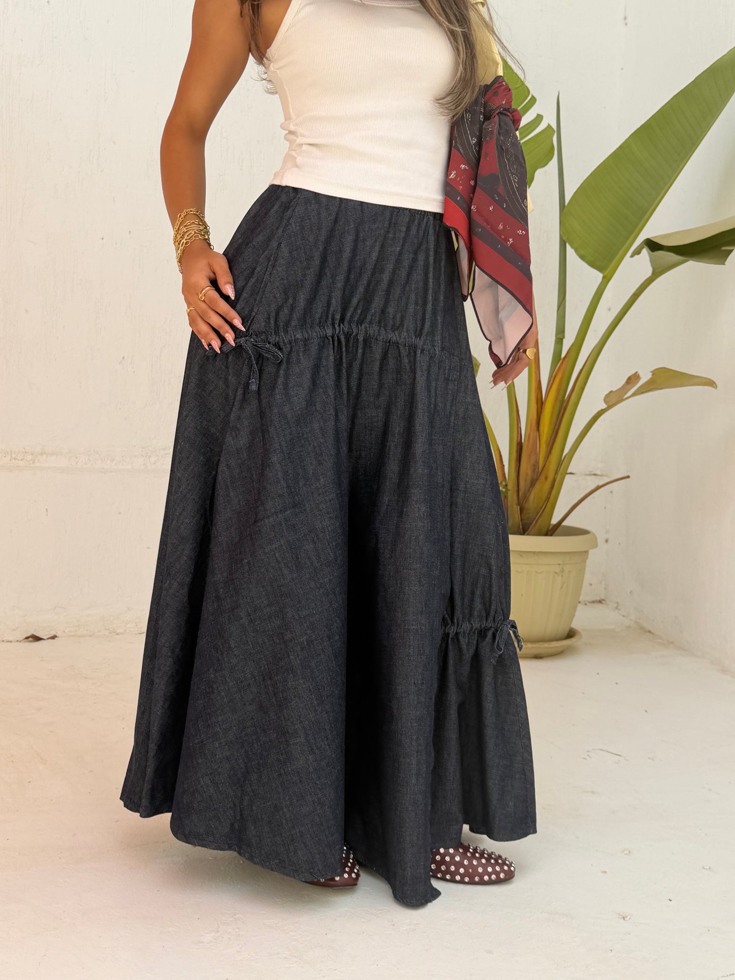 Denim Grace Maxi Skirt