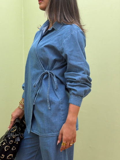 Denim Wrap Co-Ord Set