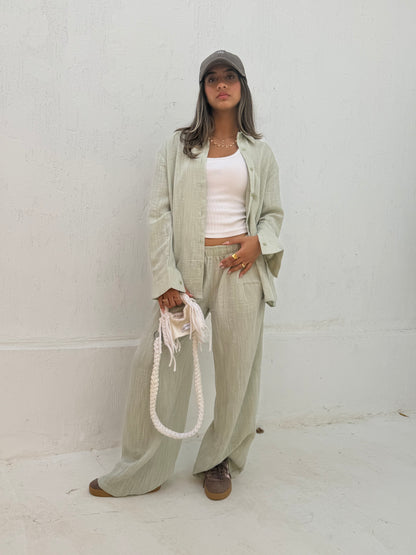 Sage Breeze Linen Co-Ord Set