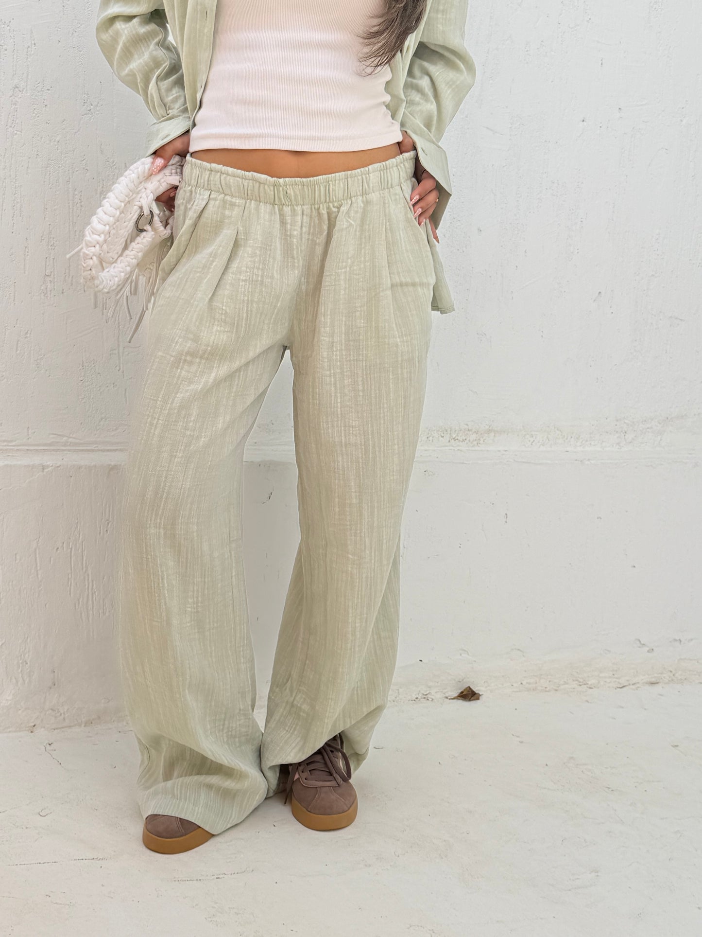 Sage Breeze Linen Co-Ord Set