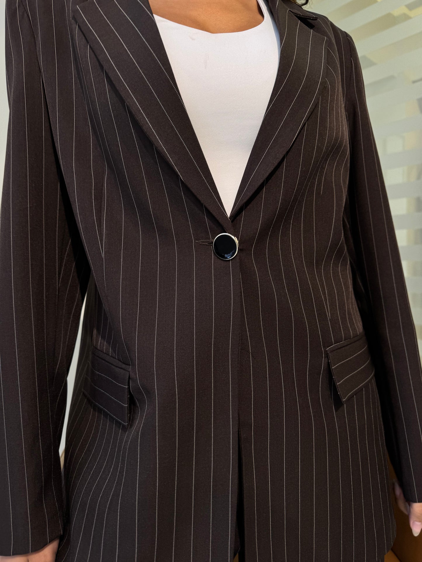 Classic Pinstripe Blazer