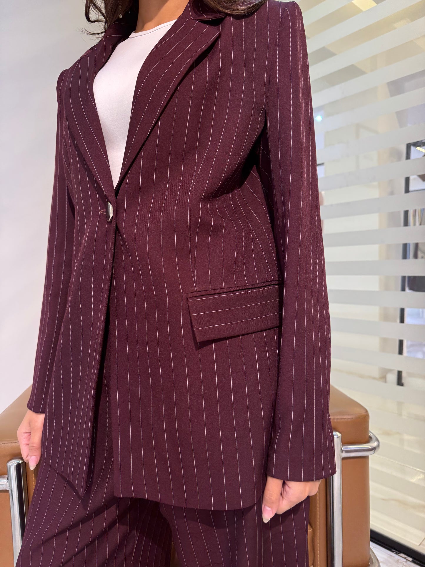 Classic Pinstripe Blazer