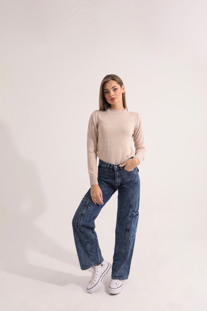 Cargo Denim Pants