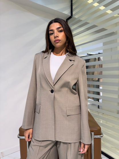 Tailored Single-Button Blazer