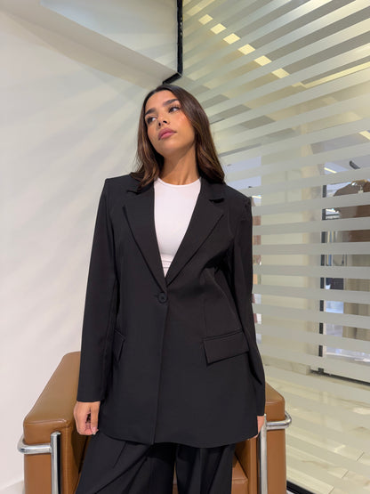 Tailored Single-Button Blazer