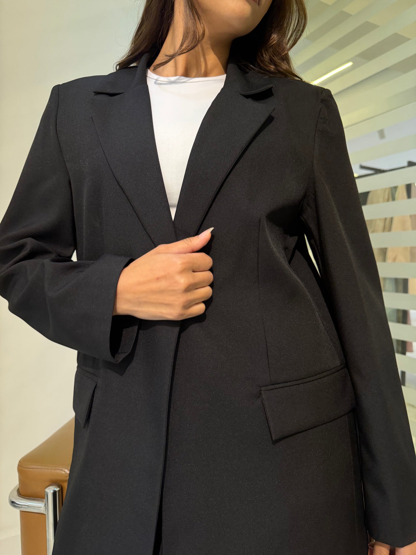 Tailored Single-Button Blazer