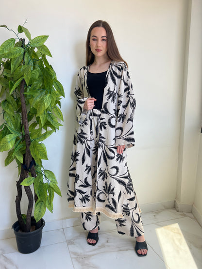 Palm Grove Kimono Set
