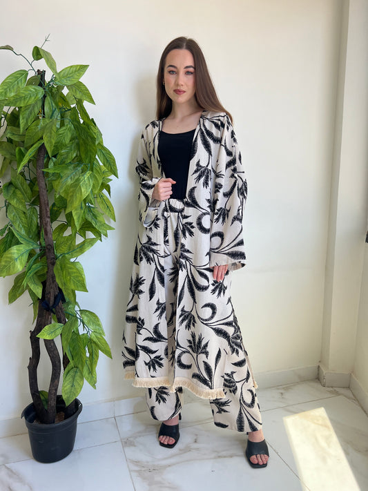 Palm Grove Kimono Set