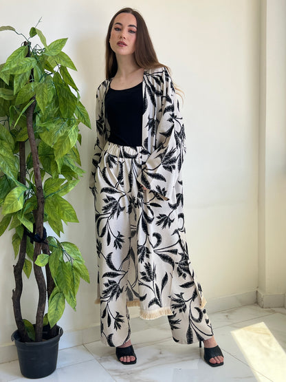 Palm Grove Kimono Set
