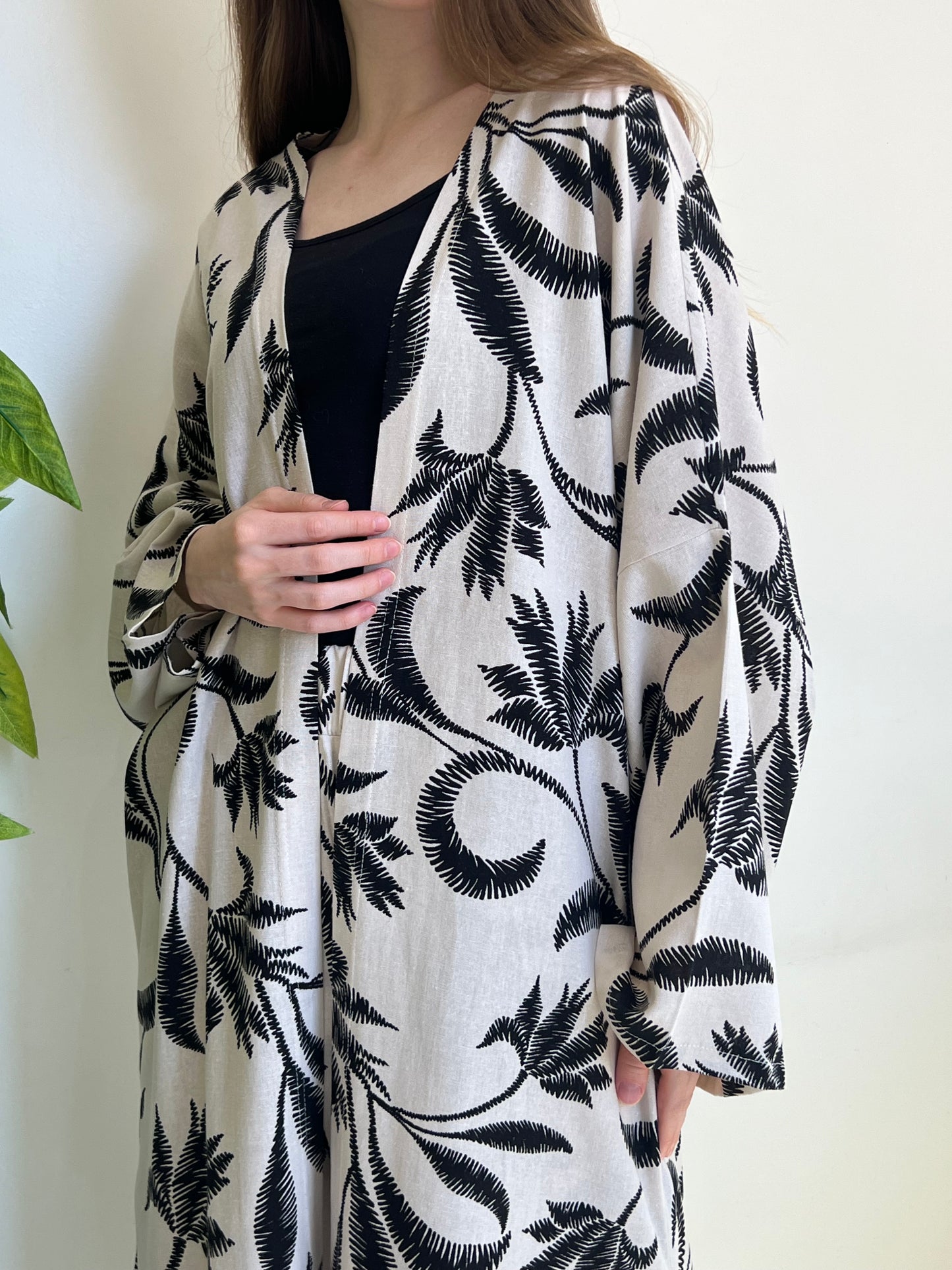 Palm Grove Kimono Set