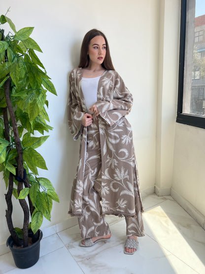 Palm Grove Kimono Set