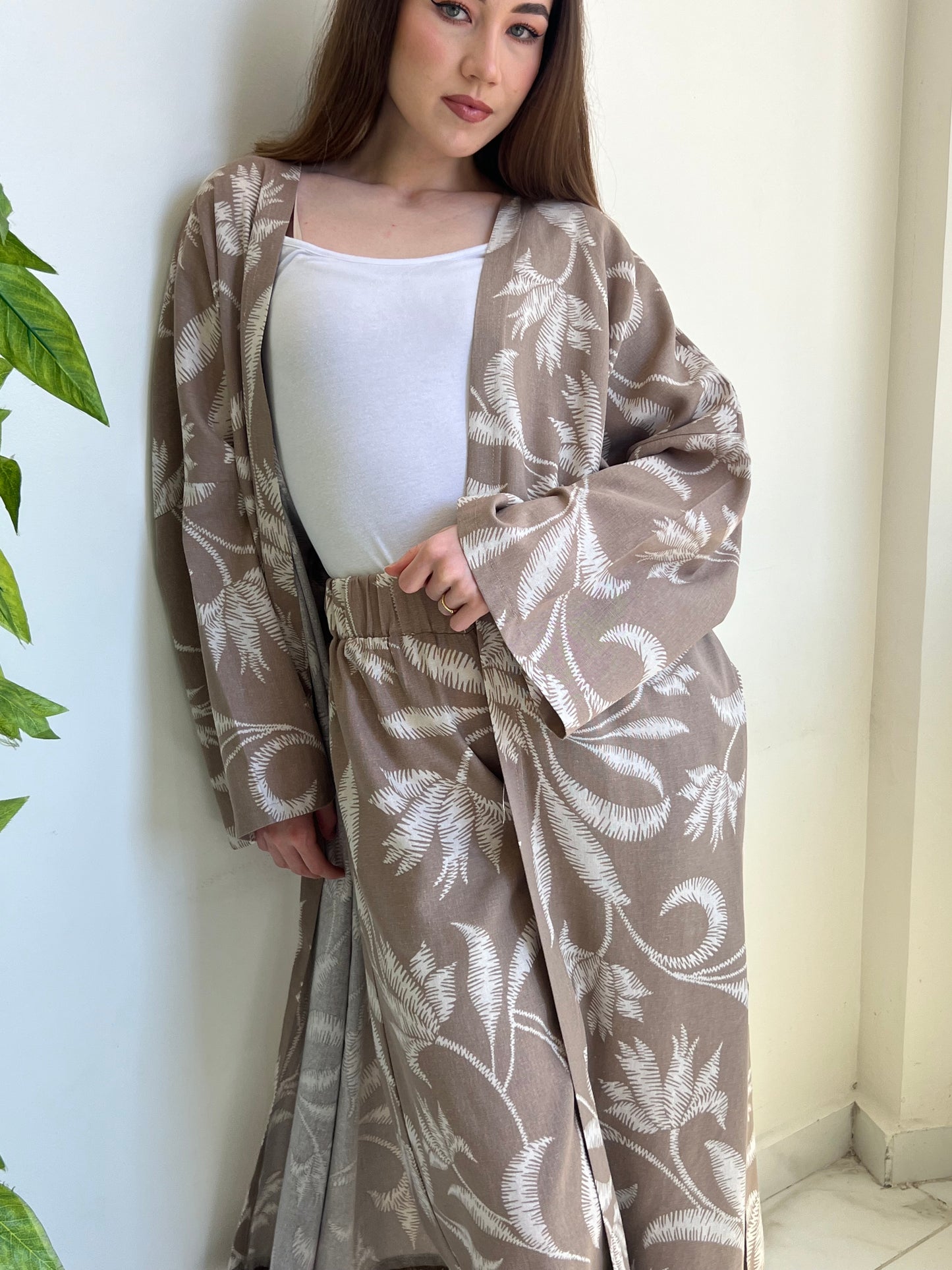 Palm Grove Kimono Set