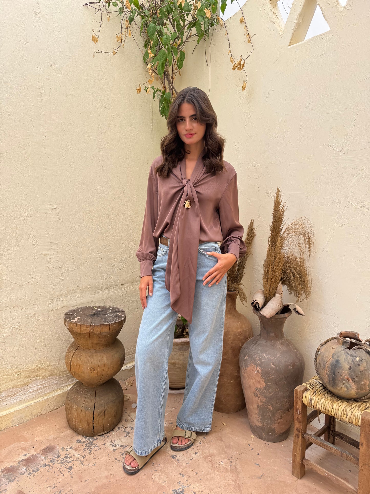 Sophia Tie-Neck Blouse