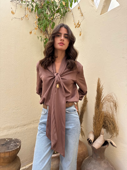 Sophia Tie-Neck Blouse