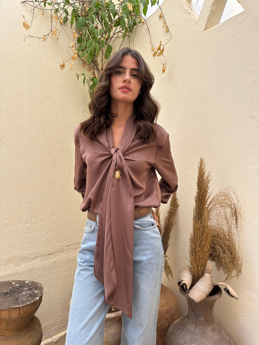 Sophia Tie-Neck Blouse