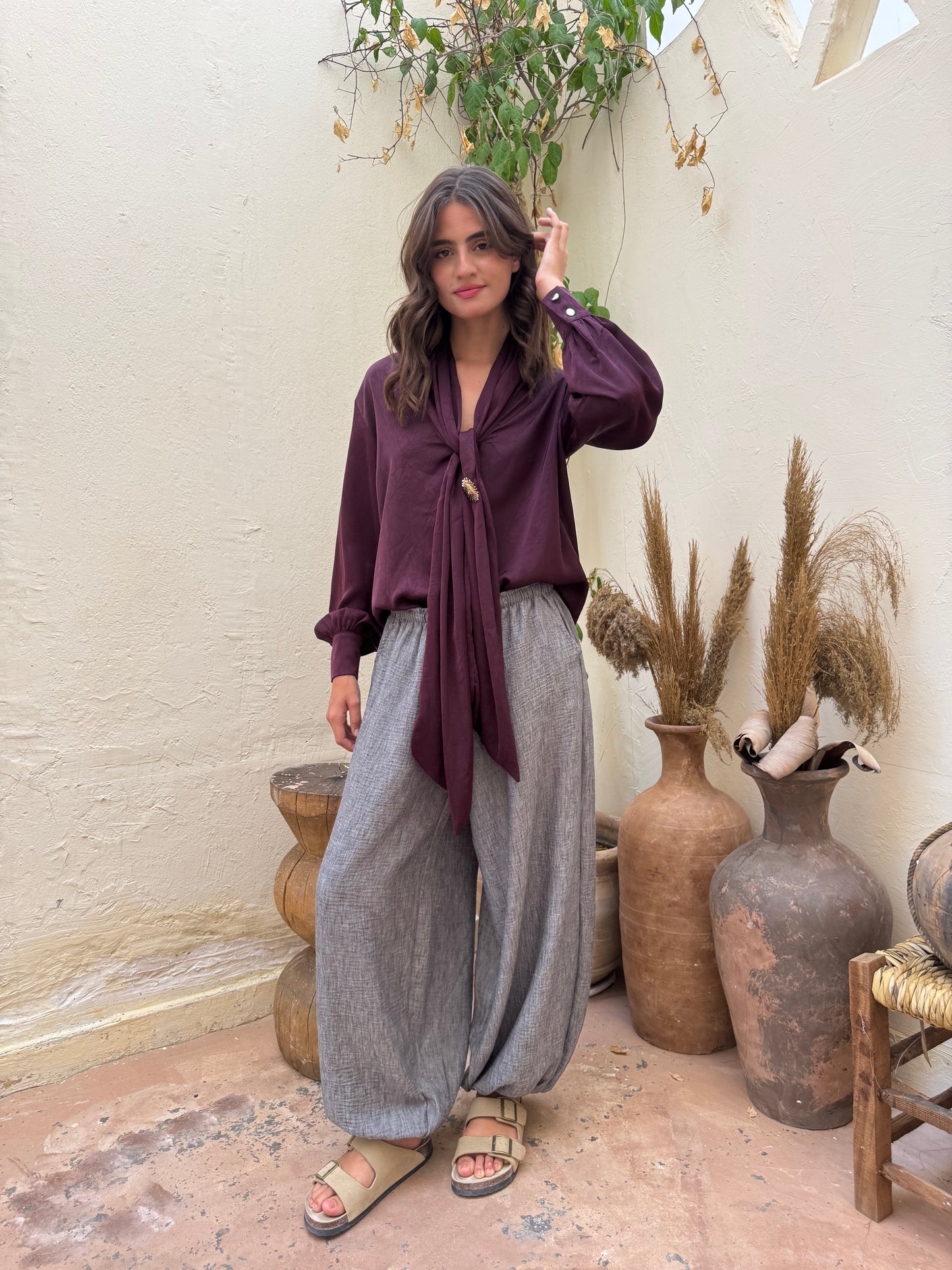 Sophia Tie-Neck Blouse