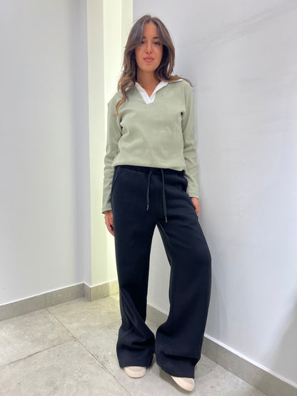 CozyCore Wide-Leg Sweatpants