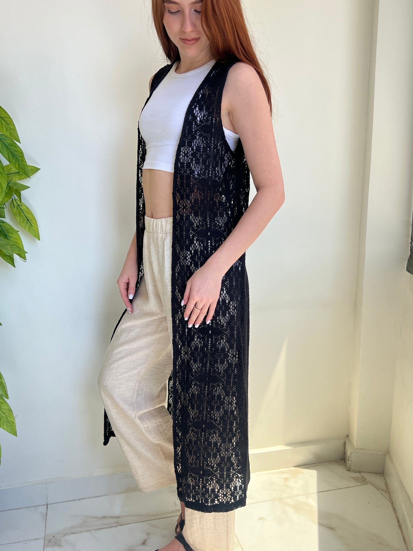 Breeze Knit Long Vest