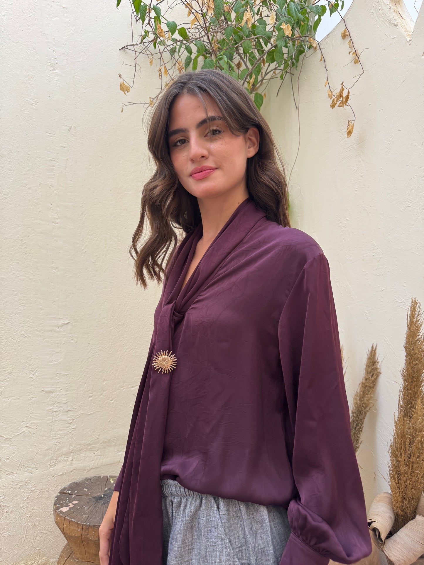 Sophia Tie-Neck Blouse